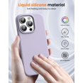 thumbnail image 3 of KOMI Designed for iPhone 16 Pro Case,Shockproof Liquid Silicone Protective Phone Case with Soft Anti-Scratch Microfiber Lining Ultra Slim Drop Protection Phone Cover 6.3 inch Morandi Purple, 3 of 5