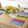 thumbnail image 4 of Ambesonne Abstract Place Mats Set of 4, Modern Mosaic, Standard Size, Multicolor, 4 of 6
