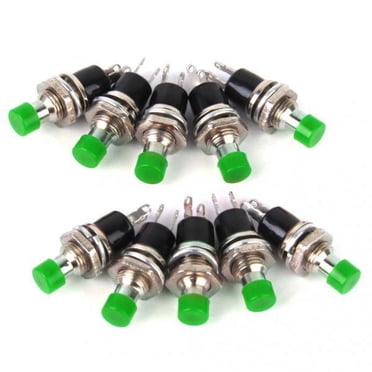 Tachiuwa 50 Pcs Interrupteur à Bouton-Poussoir Instantané pour Modèle de Chemin de Fer Robot Jouet Vert