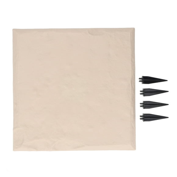 Stepping Stones, Decorative Walkway Pavers with Ground Stakes, Resin Material 15.5x15.5in Large  Stepping Stones Outdoor, Outdoor Walkway Path Pavers for Garden Pathway