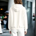thumbnail image 6 of Trendfront Womens Studded Hoodies Solid Long Sleeve Hooded Sweatshirt Kangaroo Pocket Drop Shoulder Ribbed Casual Pullover Top, 6 of 6