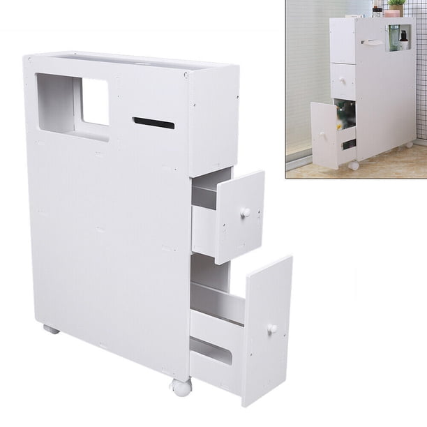 Oukaning Bathroom Storage Cabinet with Drawers, Free Standing Toilet ...