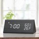thumbnail image 2 of Digital Alarm Clock, with Wooden Electronic LED Time Display, 3 Alarm Settings, Humidity & Temperatu, 2 of 5