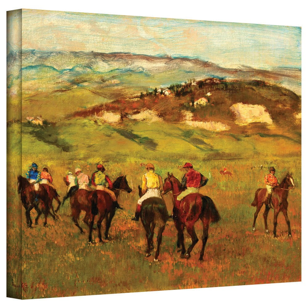 Edgar Degas "Jockeys on Horseback Before Distant Hills" Gallery-wrapped Canvas Art