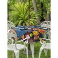 thumbnail image 4 of Outdoor Tablecloth with Umbrella Hole Zipper Sports Football Round Tablecloth 54" Waterproof Outside Table Cloth Ball Games Basketball Rugby Baseball Patio Table Cover Tablecloths for Picnic Party, 4 of 8