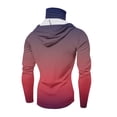 thumbnail image 4 of Mens Uv Sun Hoodie with Thumb Holes Solid Gradient Sun Protection Hoodie Shirt UPF 50 Long Sleeve Uv SPF T-Shirts S Red, 4 of 4