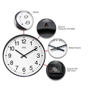 Infinity Instruments Profuse Black Transitional Analog Display Wall Clock