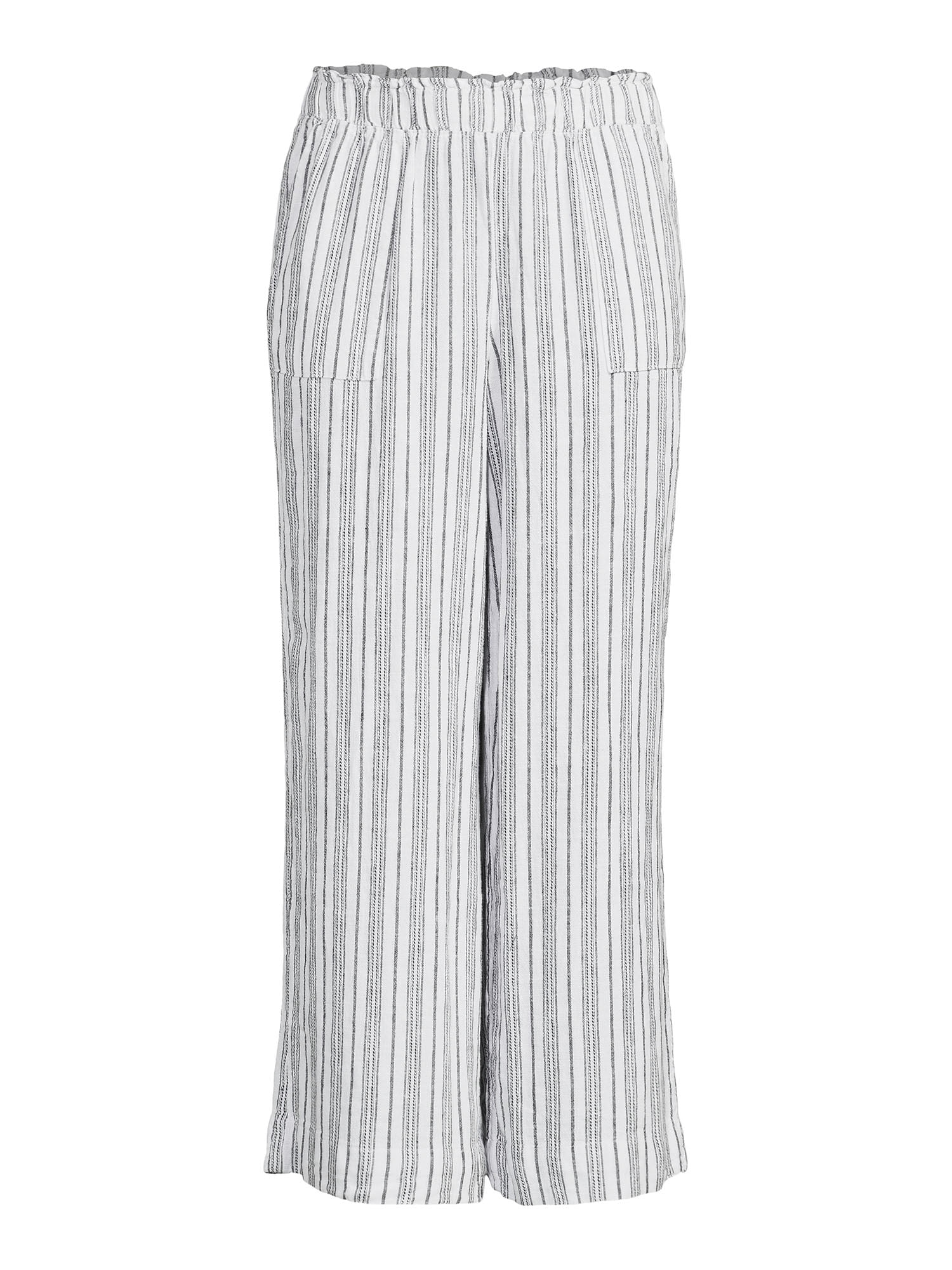 Time and Tru Women's Linen Crop Pants