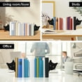 thumbnail image 6 of 2Pcs Peeping Cat Shape Metal Bookends Decorative Desktop Book Ends Versatile Stable Base Bookshelf Bookends With Smooth Surface Edge for Home Office, 6 of 10