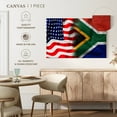 thumbnail image 4 of Elephant Stock Usa And South Africa Flag Wall Art - Horizontal Canvas Wall Art - Living Room Wall Decor - Flags Canvas - Blue And White Decor - 45" x 30", 4 of 4