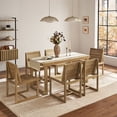 thumbnail image 7 of Mopio Bruno Outdoor Dining Set, Solid Acacia Wood Patio Table & Chairs Set for Indoor Outdoor Dining, Mid Century Modern Farmhouse Conversation Sets (6 Seater: Table + Extensions, 6 Chairs | 7 Piece), 7 of 7