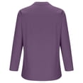 thumbnail image 5 of Blouse pour Femmes Imprimé Décontracté Ample Automne Col en V Manches Longues Chemise Hauts, 5 of 5