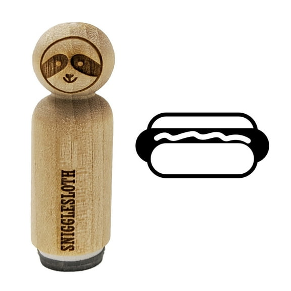 Yummy Hot Dog Rubber Stamp for Scrapbooking Crafting Stamping - Mini 1/2 Inch