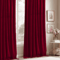 thumbnail image 6 of StangH Velvet Curtains 63 inch Length - Christmas Red Decor Dual Rod Pocket Top Thick Soft Velvet Drapes, Room Darkening Privacy Protect Panels for Dining Room, W52 x L63 inches, 2 Pieces, 6 of 8