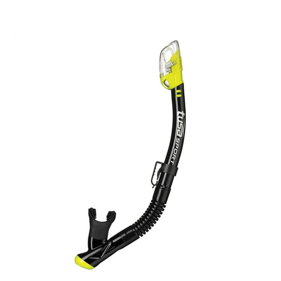 TUSA Sport USP250 Dry Top Snorkel, Black/Flash Yellow