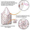 thumbnail image 4 of 5 Pack Foldable Shopping Bag,Pink Christmas Tree Pattern Reusable Grocery Bags with Pockets,Large Reusable Tote Bags with Handles Waterproof & Lightweight, 4 of 6