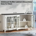 thumbnail image 2 of 63'' Kitchen Storage Cabinet, Pantry Cabinet with Drawers and Adjustable Shelf, Buffet Cabinet Sideboard for Dinning Room, White, 2 of 8