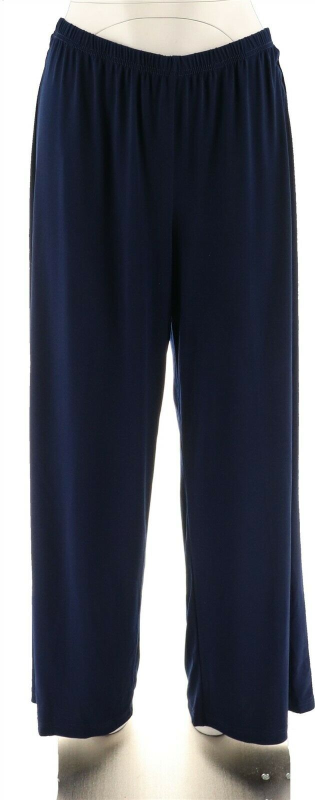 Jersey Knit Palazzo Pants Navy XS 