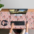 thumbnail image 4 of Long Mouse Pads for Desk,Pink Cow Bell Pattern Desk Mats on Top Of Desks, Desk Mouse Pad Extra Large with 3mm Non-Slip Base and Stitched Edge for Gaming,Office,Work,Home 47.3"x23.6", 4 of 6