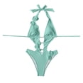 thumbnail image 2 of Traje de baño de 2 piezas para mujer, trajes de baño para mujer, bikini de dos piezas con espalda descubierta y vendaje, conjunto de ropa de playa para mujer, 2 of 4