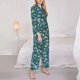 thumbnail image 3 of Fotbe Floral Conjunto de Pijama de Manga Larga para Mujer con Estampado, Ropa de Dormir de 2 Piezas, Conjunto de Casa Suave y Cómodo con Bolsillos-XX-Large, 3 of 7