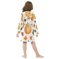 thumbnail image 7 of FORMRS Niños Bathrobe Unisex Hooded Robe Soft Plush Pajamas Sleepwear, Size 7-9T, Pumpkins Pattern, 7 of 7