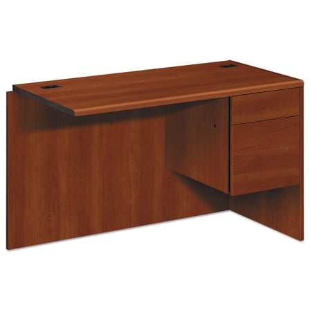 HON H10715R.COGNCOGN 10700 Series 48 in. x 24 in. x 29.5 in. 3/4 Right Pedestal "L" Workstation Return - Cognac