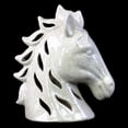 thumbnail image 2 of Urban Trends Collection: Ceramic Horse Head, Gloss Finish, White, 2 of 2