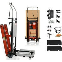 Electric Stair Climbing Hand Trucks Dolly Cart for Moving, 441lb Capacity Heavy Duty, 400W Powerful Motor Battery Powered Stair Climber Truck for Furniture Family Logistics Warehouse(Orange)