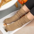 thumbnail image 2 of 3 Pack Slouchy Socks for Women, Knee High Boot Socks Scrunch Leg Warmers, Soft Cozy Valentines Day Gifts for Her, 2 of 4