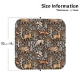thumbnail image 2 of Leather Coasters with Heat-resistant for Drinks, Bohemian Deer Bear Rabbit Tree Cup Coasters Cup Pad Mat for Tabletop Protection, Coffee Table, Office Desk and Housewarming Gift, 2 of 5