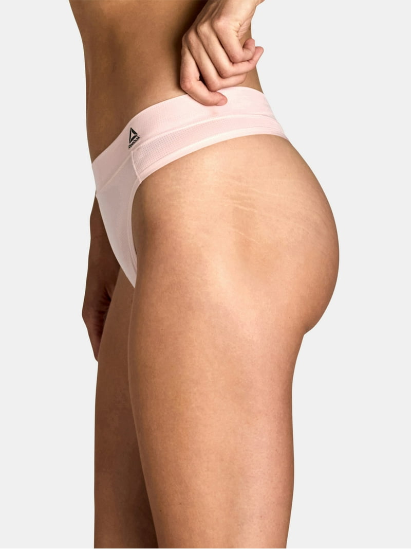 Reebok Women's Airtech Performance Thong Underwear, 6-Pack, XS-3XL