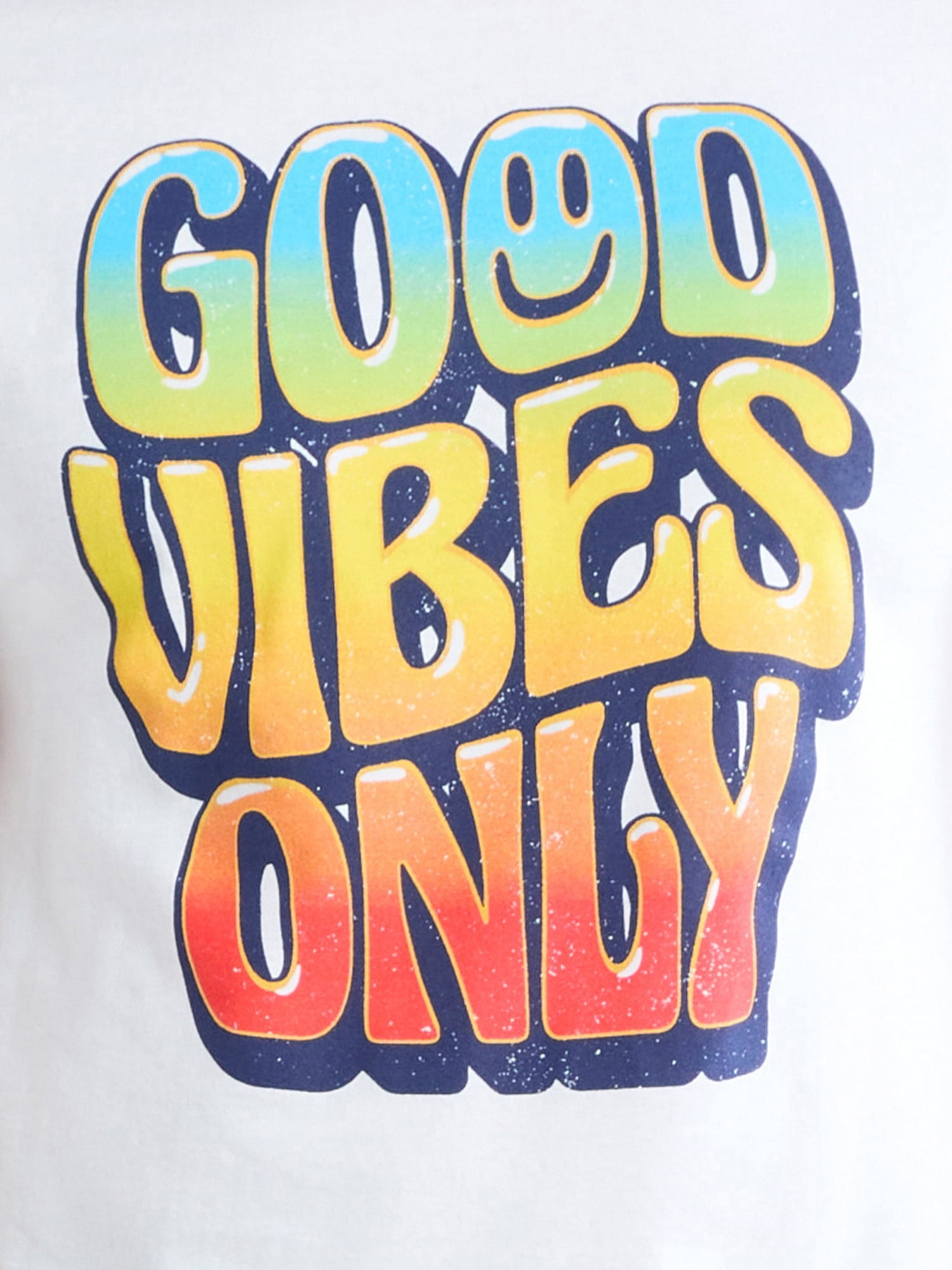 Men's and Big Men's Good Vibes Only Cotton Graphic Tee, Size S-3XL