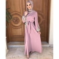 thumbnail image 2 of Vestido de moda musulmana para mujer Abaya Dubai Turquía Kaftan ropa islámica 6 colores túnica ropa femenina vestidos- esquí esquí Gafas de esquí, 2 of 3