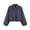 Navy, variant on Polka Dot Jacket for Women Drop Shoulder Puff Sleeve Collared Long Sleeve Zip Casual Vintage Vacation Travel Loose Jacket, Brown M