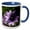 Blue/White, variant on 3drose, Mauve Mallow, 11oz Two-tone Black Mug
