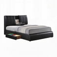 thumbnail image 5 of Kofi Black Synthetic Leather EK Bed with Storage - No Box Spring Needed, 5 of 5