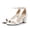 WHITE-PU, variant on Women's Chunky Low Heels Sandals Ankle Strap Wedding Shoes