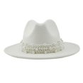 thumbnail image 1 of Sombrero Fedora de Cachemira para Mujer Sunnimix Blanco, 1 of 8