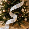thumbnail image 4 of Snowflake Glitter Satin Wired Ribbon,Christmas Ribbons for Crafting,1.5 Inch X 10Yards Christmas Ribbon for Gift Wrapping Christmas Sewing Diy Crafts Supplies, 4 of 6