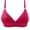 Hot Pink, variant on Womens Bras No Underwire Full Coverage Gathering Breathable Comfort Soft Adjustable Everyday Bras Hot Pink M