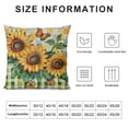 thumbnail image 6 of Acheng Spring Summer Sunflower Decorative Throw Pillow Cover Set of 2, Floral Flower Buffalo Plaid Check Farmhouse Outdoor Home Decor, Gold Bird Fall Autumn Seasonal Couch Cushion Case White, 6 of 6