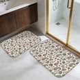 thumbnail image 5 of Paisley and Floral Beige Pattern Bath Mat Set Of 2,Non-Slip Rug for Bathroom,Kitchen,Bedroom,Entrance, 30x17 and 23.5x15.7 Inches, 5 of 5