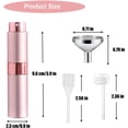 thumbnail image 5 of 3 Pcs 8ML Portable Perfume Refillable Bottle, Mini Atomizer Perfume Bottle Atomiser Spray Bottle, Empty Perfume Travel Bottle Small Refillable Perfume Atomiser Bottles with Droppers(Black+Pink+Silver), 5 of 5