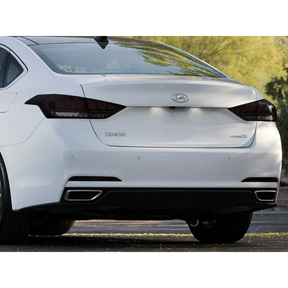 Rvinyl Tail Light Tint Covers Compatible with Hyundai Genesis 2015-2016 (Sedan) - Smoke