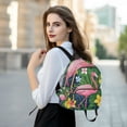 thumbnail image 6 of FORMRS Mini Backpack Purse for Women Travel Daypack Casual Shoulder Bag, Pink Flamingo Pattern, 6 of 7