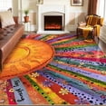 thumbnail image 4 of Bleum Cade Area Rugs for Living Room 8x10,Boho Sun Rugs, Washable Area Rugs for Bedroom,Low Pile Anti Slip Durable Carpet for Dining Room, 4 of 9