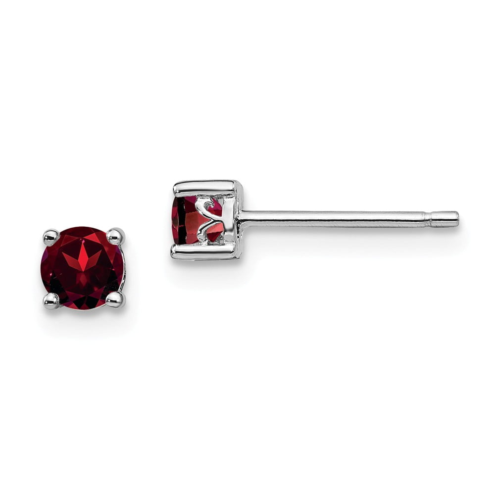Sparkly Red CZ Heart 925 Sterling Silver Hook Earrings Garnet January Birthstone