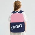 thumbnail image 5 of Color Block Sport Print Backpack Lightweight Waterproof Casual School Bookbag For Elementary Daily Travel Outdoor for Ages 5rd 5th 7th 9th, 5 of 7