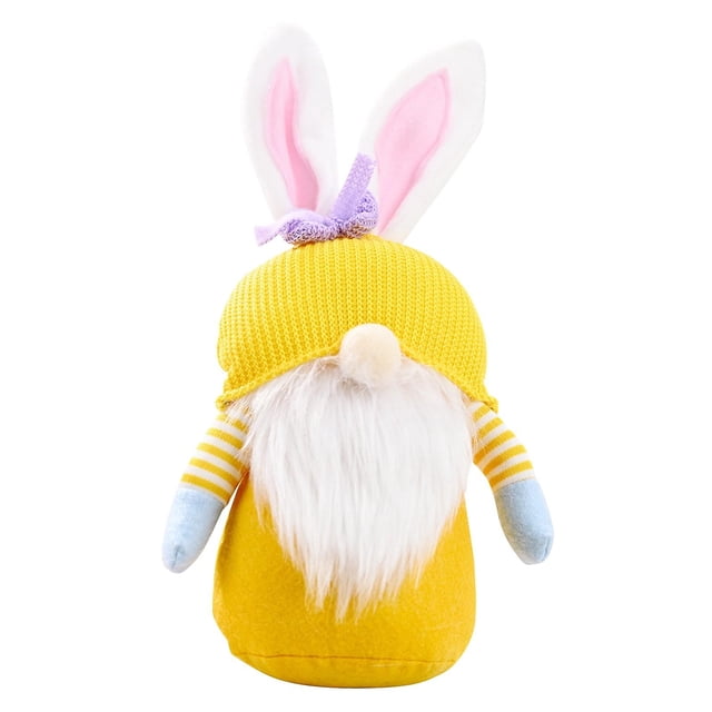 Decoración de Pascua con forma de conejito de peluche con forma de gnomo, 40 cm, HUOGUO, para niños